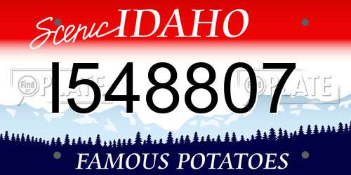 I548807 Idaho License Plate