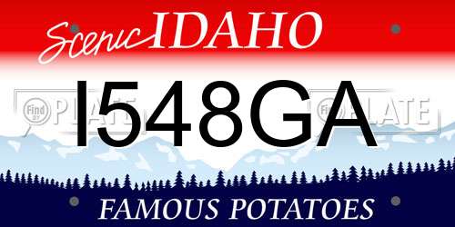 I548GA Idaho License Plate