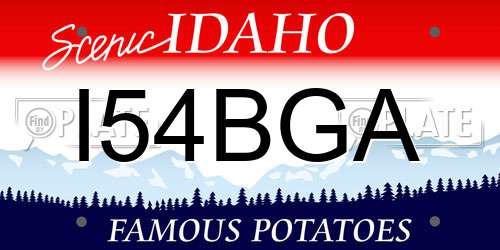 I54BGA Idaho License Plate