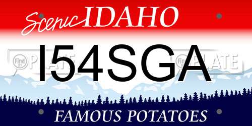 I54SGA Idaho License Plate