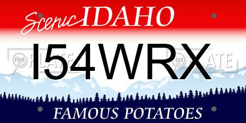 I54WRX Idaho License Plate