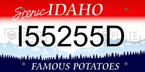I55255D Idaho License Plate