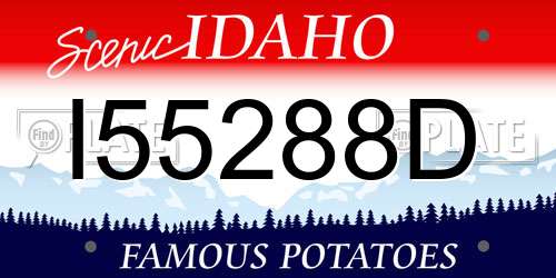 I55288D Idaho License Plate