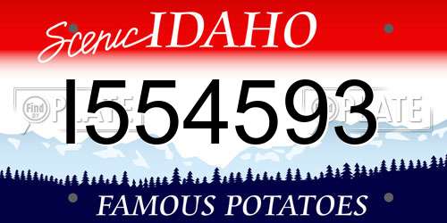 I554593 Idaho License Plate