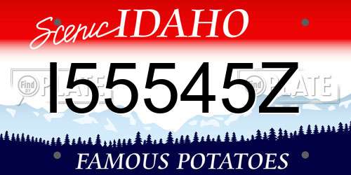 I55545Z Idaho License Plate