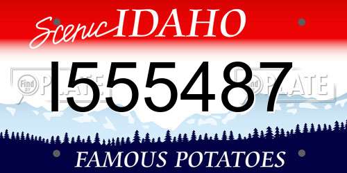 I555487 Idaho License Plate