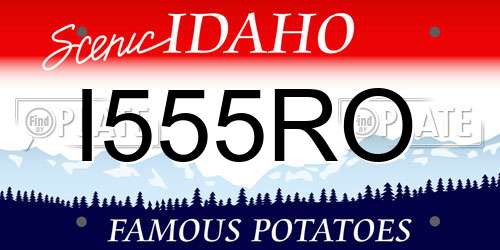 I555RO Idaho License Plate
