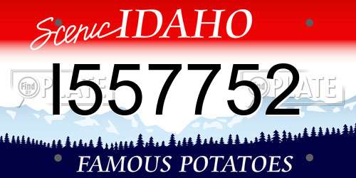 I557752 Idaho License Plate