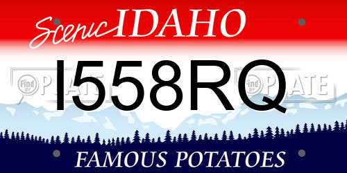I558RQ Idaho License Plate