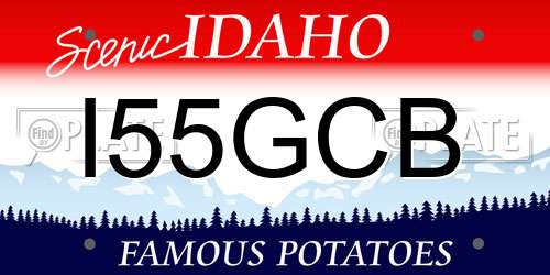 I55GCB Idaho License Plate