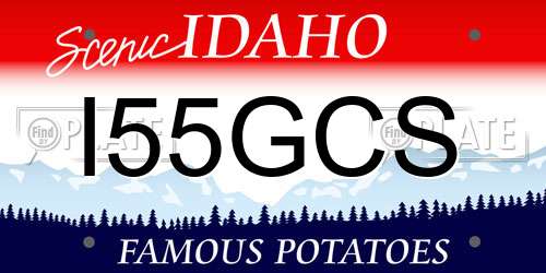 I55GCS Idaho License Plate