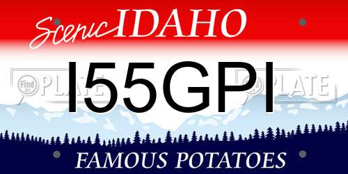 I55GPI Idaho License Plate