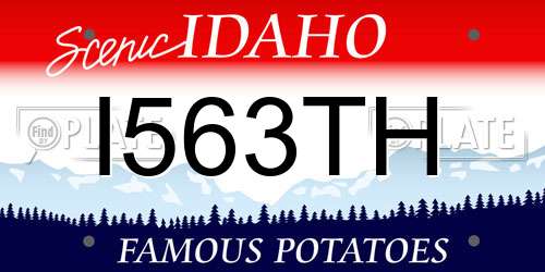 I563TH Idaho License Plate