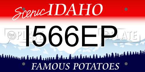 I566EP Idaho License Plate