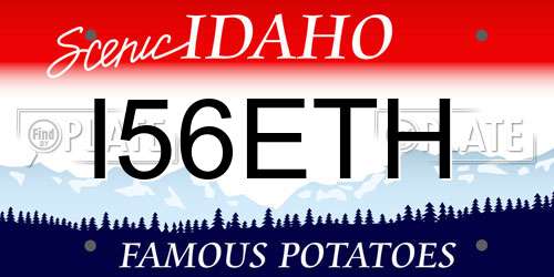 I56ETH Idaho License Plate
