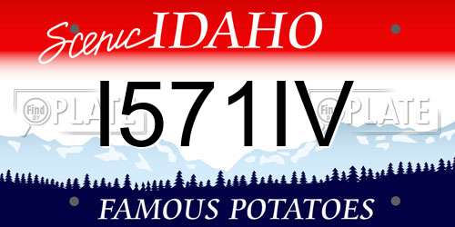 I571IV Idaho License Plate