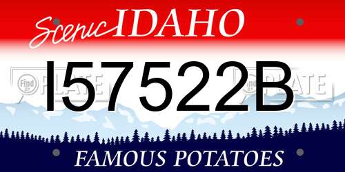 I57522B Idaho License Plate