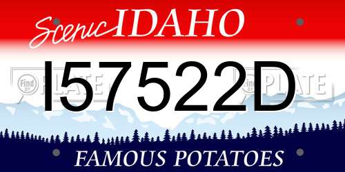 I57522D Idaho License Plate