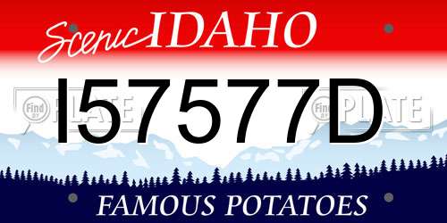 I57577D Idaho License Plate