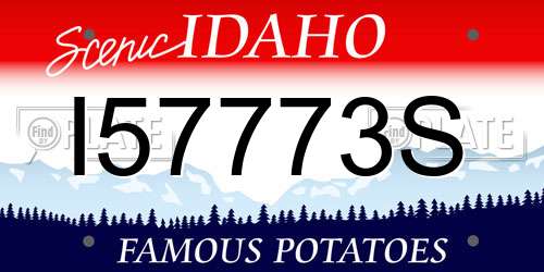I57773S Idaho License Plate