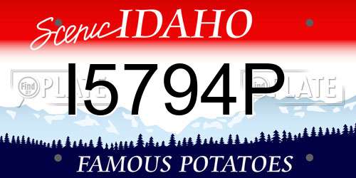 I5794P Idaho License Plate