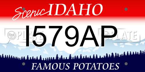I579AP Idaho License Plate