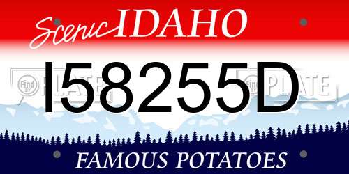 I58255D Idaho License Plate