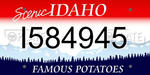 I584945 Idaho License Plate