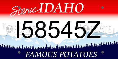 I58545Z Idaho License Plate