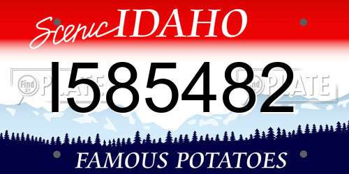 I585482 Idaho License Plate