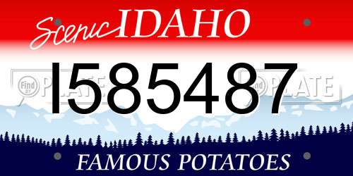 I585487 Idaho License Plate