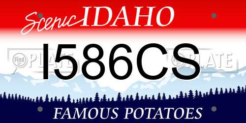 I586CS Idaho License Plate