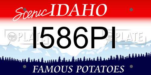 I586PI Idaho License Plate
