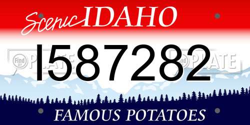 I587282 Idaho License Plate