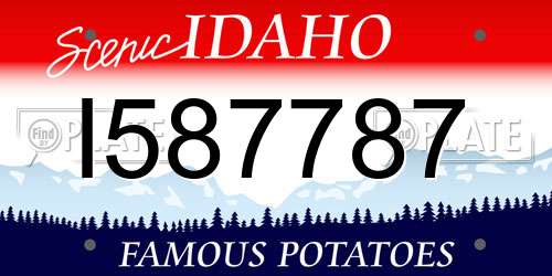 I587787 Idaho License Plate