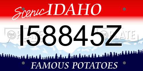 I58845Z Idaho License Plate