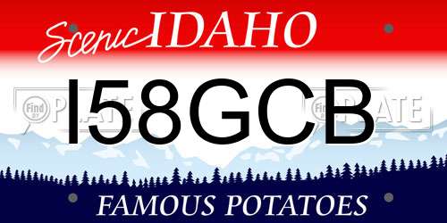 I58GCB Idaho License Plate