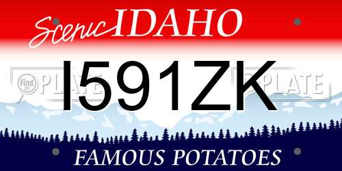 I591ZK Idaho License Plate