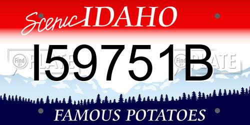 I59751B Idaho License Plate