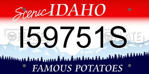 I59751S Idaho License Plate