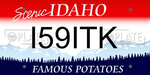 I59ITK Idaho License Plate