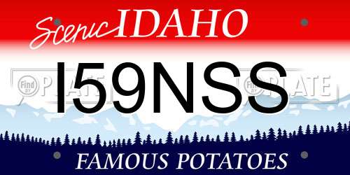 I59NSS Idaho License Plate