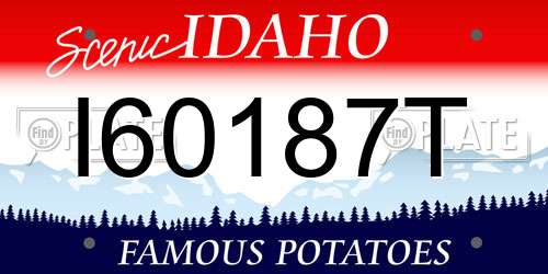 I60187T Idaho License Plate