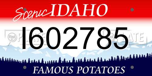 I602785 Idaho License Plate