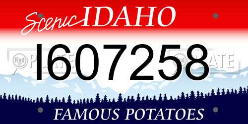 I607258 Idaho License Plate