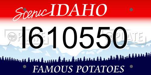 I610550 Idaho License Plate
