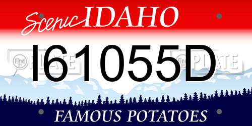 I61055D Idaho License Plate