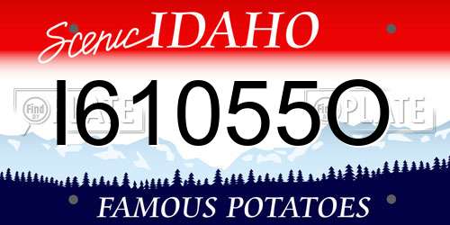 I61055O Idaho License Plate