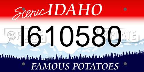 I610580 Idaho License Plate