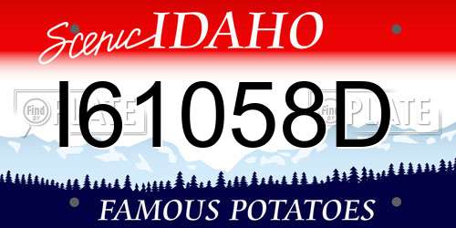 I61058D Idaho License Plate